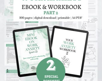 Libro electrónico y cuaderno de ejercicios sobre la ansiedad laboral / Gestión del estrés, técnicas de conexión con el presente y estrategias para afrontar el estrés en la oficina