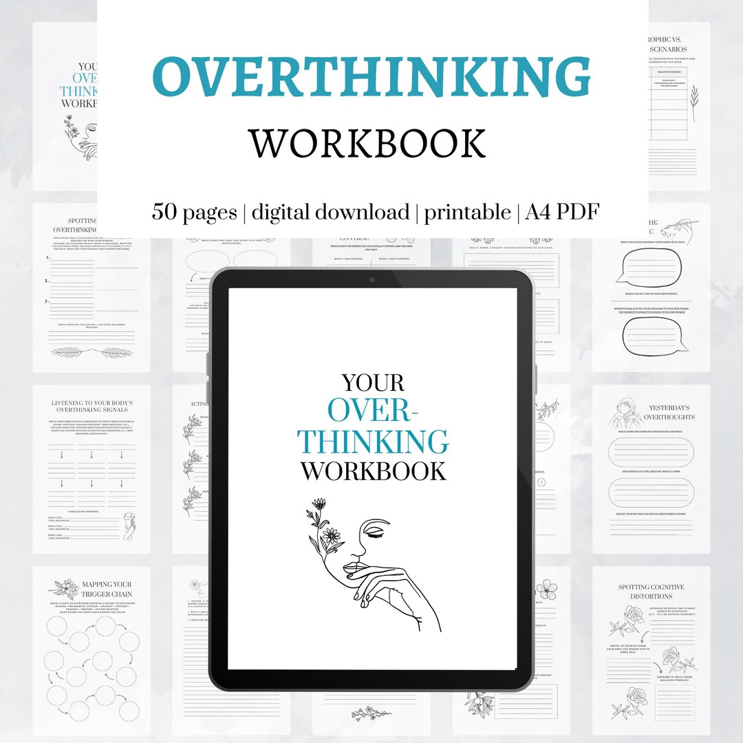 Stop Overthinking Workbook | Calm Overstimulated Mind, Practice ...