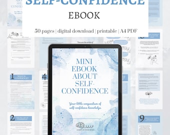 Confidence Coaching Ebook - Build Self Confidence, Set Boundaries, Boost Self Love and Positive Thinking, Printable, PDF