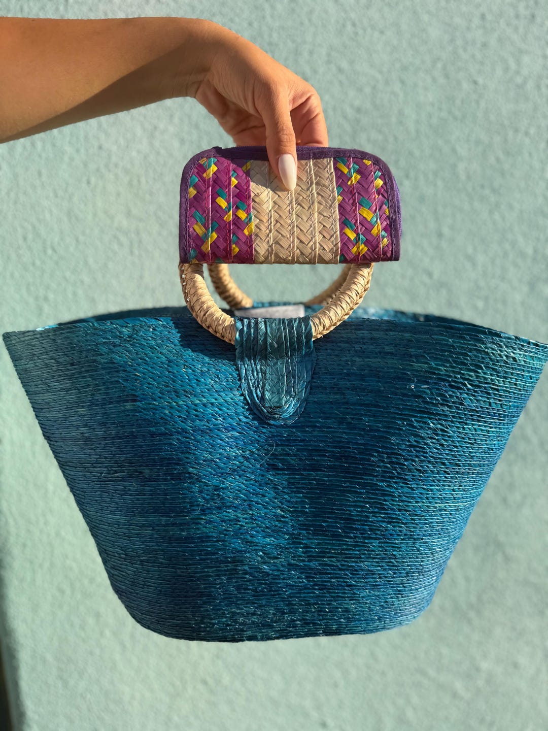 Mexico Rope Handle Bag Made in Mexico Handwoven Top Handle Bag - Etsy