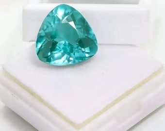 Neon Blue Paraiba Tourmaline: 9-11 Ct Trillion Cut Gemstone