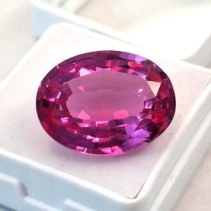 Natuurlijke VVS roze robijn edelsteen 20-22 kt ovaal geslepen gecertificeerde losse edelsteen
