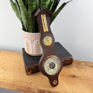 Station Météo Murale Lufft – Bois – Baromètre, Hygromètre, Thermomètre – Vintage 1960