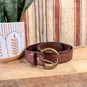 Vintage Fossil Leather Belt - Etsy Canada display picture 3