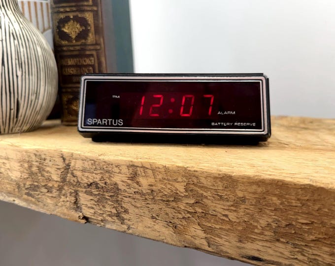 Vintage Spartus Digital Alarm Clock | Retro 70s 80s Red LED Display ...