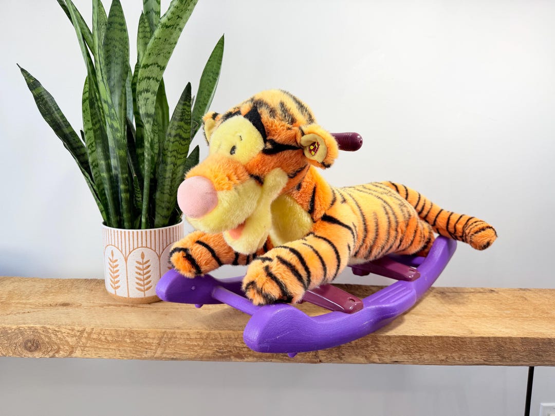 Tigger Ride Vintage Musical Tigger Rocker | Disney Winnie the Pooh Plush Ride-on ...