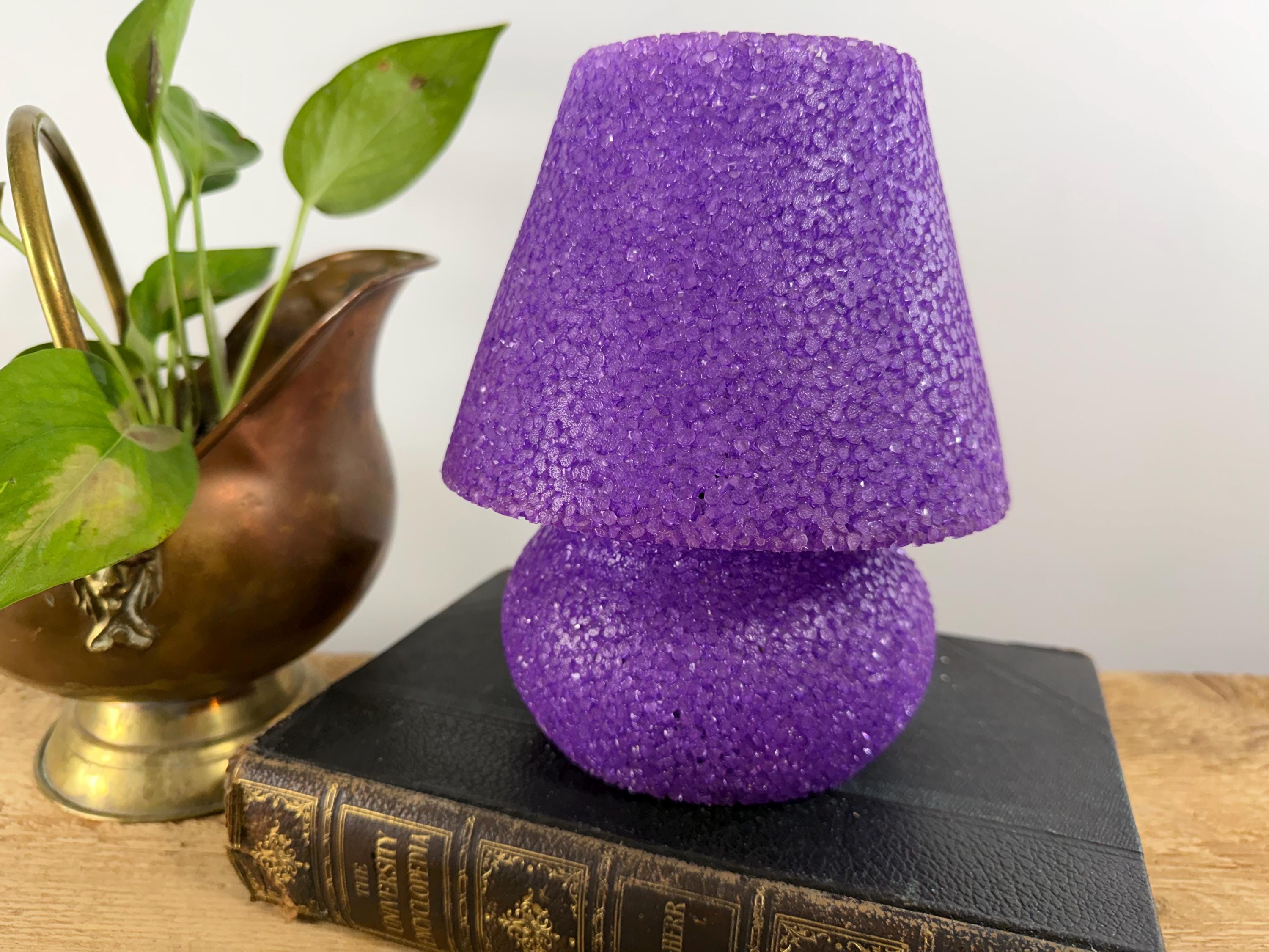 Vintage Purple Mushroom Table Lamp | Retro Y2K Funky Mood Light