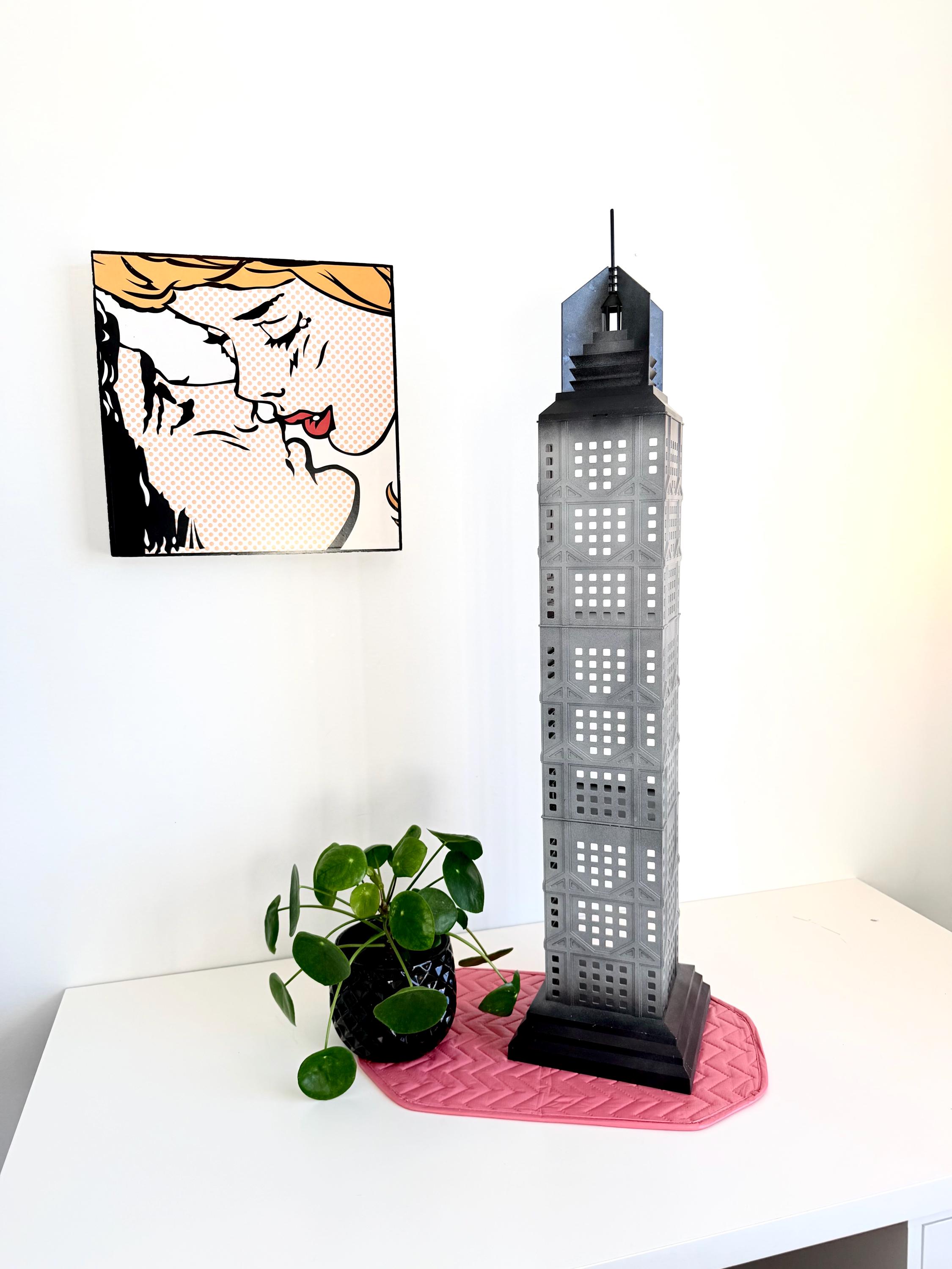 Vintage XL CD Tower Raffles Manhattan Skyscraper | Postmodern