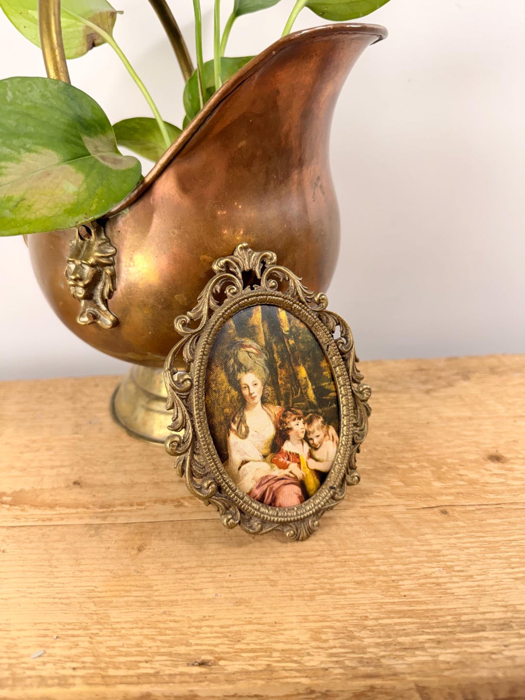 Vintage Rococo Frame Vintage Ornate Rococo Frame | Miniature Portrait of Mother & Children ...