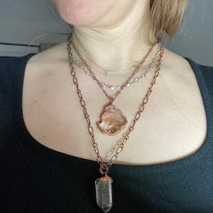 Healing Crystal Quartz Point Pendant Necklace image 9