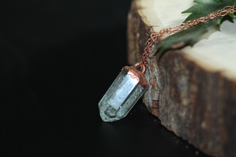 Healing Crystal Quartz Point Pendant Necklace image 2