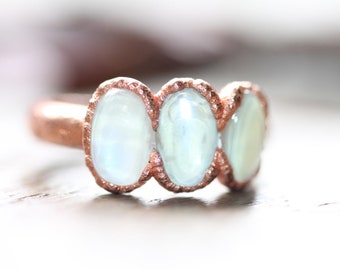 Moonstone Healing Crystal Statement Cocktail Engagement Ring