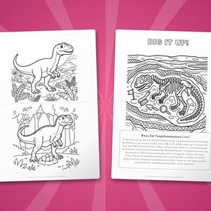 Paquete de actividades sobre el dinosaurio Yangchuanosaurus / Páginas para colorear, hojas de trabajo, datos interesantes (descarga en PDF) imagen 7