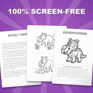 Pachyrhinosaurus Dinosaur Activity Bundle | Printable Coloring Pages, Worksheets & Facts for Kids | Preschool Homeschool | Instant PDF image 3