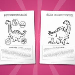 Miragaia Dinosaur Activity Bundle | Printable Coloring Pages, Worksheets & Facts for Kids | Preschool Homeschool | Screen-Free | Instant PDF image 8