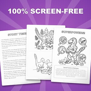 Utahraptor Dinosaur Activity Bundle | Coloring Pages, Worksheets, Facts (PDF Download) image 3