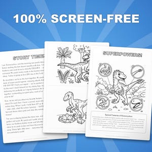Deinonychus Dinosaur Activity Bundle | Coloring Pages, Worksheets, Facts (PDF Download) image 3