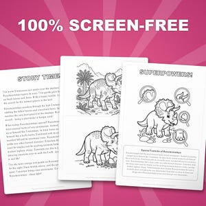 Pacchetto di attività sul dinosauro Nasutoceratops: pagine da colorare, schede didattiche e curiosità (PDF) immagine 3