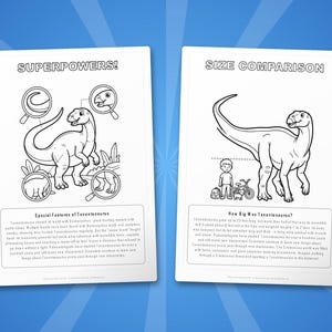テノントサウルス恐竜アクティビティセット｜子供向け印刷可能な塗り絵、ワークシート、豆知識｜幼児向けホームスクール｜PDF即時ダウンロード 画像 8