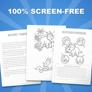 Einiosaurus Dinosaurier Aktivität Bündel | Ausmalbilder, Arbeitsblätter, Fakten (PDF Download) Bild 3