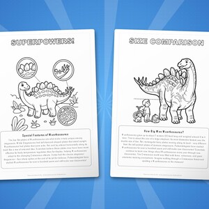 Wuerhosaurus Dinosaur Activity Bundle | Printable Coloring Pages, Worksheets & Facts for Kids | Preschool Homeschool | Instant PDF image 8