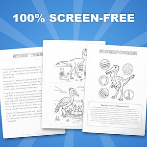 Pelecanimimus Dinosaurier Aktivitäts-Bundle | Ausmalbilder, Arbeitsblätter, Fakten (PDF Download) Bild 3