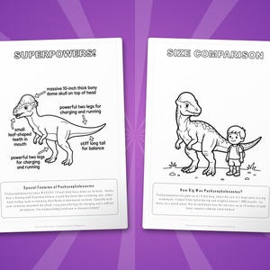 Pachycephalosaurus Dinosaur Activity Bundle | Coloring Pages, Worksheets, Facts (PDF) image 8