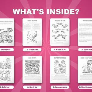 Paquete de actividades sobre el dinosaurio Yangchuanosaurus / Páginas para colorear, hojas de trabajo, datos interesantes (descarga en PDF) imagen 2