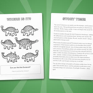 Gastonia Dinosaur Activity Bundle | Coloring Pages, Worksheets, Facts (PDF Download) image 6