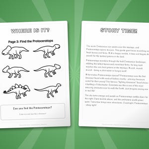 Protoceratops Dinosaur Activity Bundle | Printable Coloring Pages, Worksheets & Facts for Kids | Preschool Homeschool | Instant PDF image 6