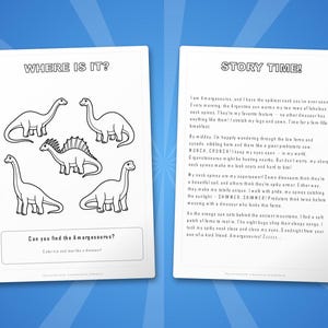 Amargasaurus Dinosaur Activity Bundle | Printable Coloring Pages, Worksheets & Facts for Kids | Preschool Homeschool | Instant PDF image 6