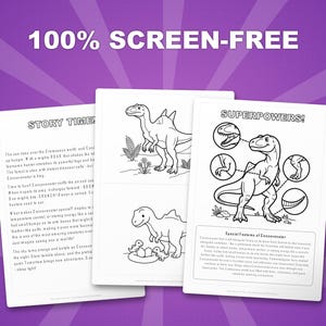 コンカベナトル恐竜アクティビティセット｜ぬりえ、ワークシート、豆知識（PDF） 画像 3