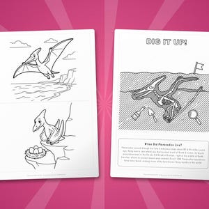 Pteranodon Dinosaur Activity Bundle | Coloring Pages, Worksheets, Facts (PDF Download) image 7