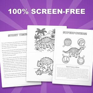 Minmi Dinosaur Activity Bundle | Printable Coloring Pages, Worksheets & Facts for Kids | Preschool Homeschool | Screen-Free | Instant PDF image 3