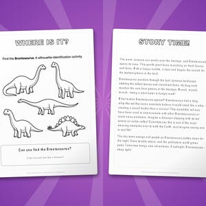 Brontosaurus Dinosaur Activity Bundle | Coloring Pages, Worksheets, Facts (PDF Download) image 6