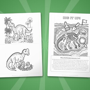 Muttaburrasaurus Dinosaur Activity Bundle | Coloring Pages, Worksheets (PDF Download) image 7
