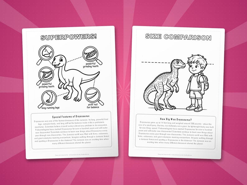 Dryosaurus Dinosaurier Aktivität Bündel | Vorschule Homeschool Lernen (PDF Download) Bild 8