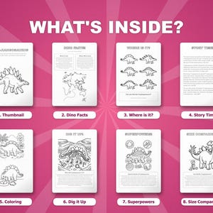 トゥオジャンゴサウルス恐竜アクティビティセット｜ぬりえ、ワークシート、豆知識（PDF） 画像 2