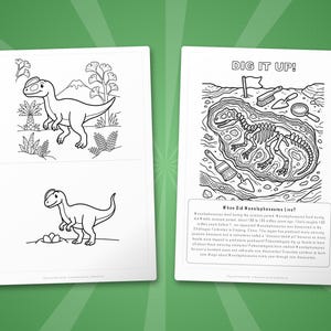 Monolophosaurus Dinosaur Activity Bundle | Coloring Pages, Worksheets, Facts (PDF) image 7