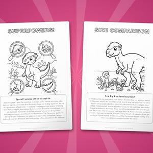 Homalocephale Dinosaurier Aktivität Bündel | Ausmalbilder, Arbeitsblätter, Fakten (PDF) Bild 8