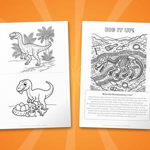 Masiakasaurus Dinosaur Activity Bundle | Printable Coloring Pages, Worksheets & Facts for Kids | Preschool Homeschool | Instant PDF image 7