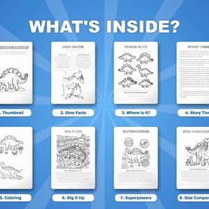 Wuerhosaurus Dinosaur Activity Bundle | Printable Coloring Pages, Worksheets & Facts for Kids | Preschool Homeschool | Instant PDF image 2