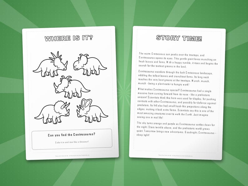 Centrosaurus Dinosaur Activity Bundle | Coloring Pages, Worksheets, Facts (PDF Download) image 6