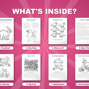Saurolophus Dinosaur Activity Pack | Coloring Pages, Worksheets, Facts (Instant PDF) image 2