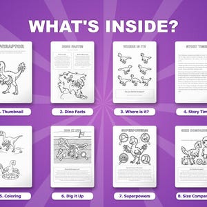 Oviraptor Dinosaur Activity Bundle | Coloring Pages, Worksheets, Facts (PDF Download) image 2