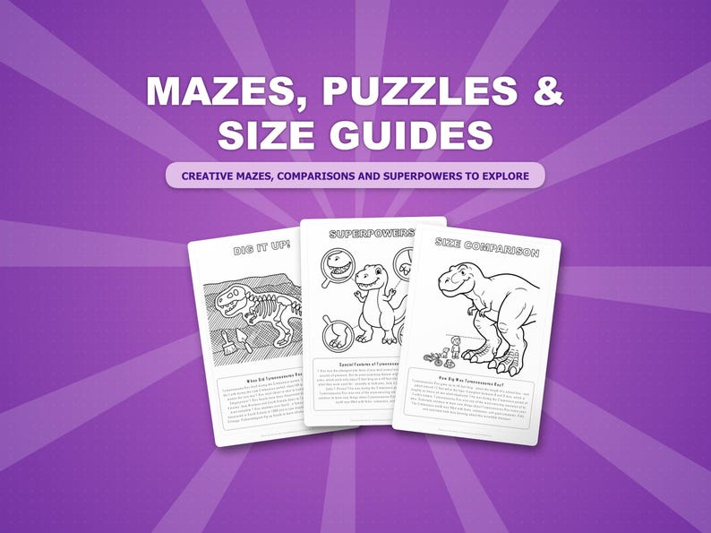 Ultimate Dinosaur Coloring & Activity Mega Bundle | 114 Dino Packs, 900+ Pages | Preschool Worksheets Homeschool Printables | Instant PDF image 7