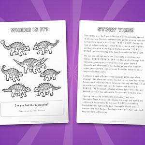 Sauropelta Dinosaur Activity Bundle | Coloring Pages, Worksheets, Facts (PDF Download) image 6