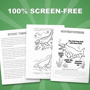 モササウルス恐竜アクティビティセット｜ぬりえ、ワークシート、豆知識（PDF） 画像 3