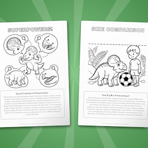 Protoceratops Dinosaur Activity Bundle | Printable Coloring Pages, Worksheets & Facts for Kids | Preschool Homeschool | Instant PDF image 8