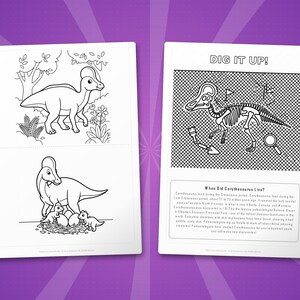 Corythosaurus Dinosaur Activity Bundle | Coloring Pages, Worksheets, Facts (PDF Download) image 7